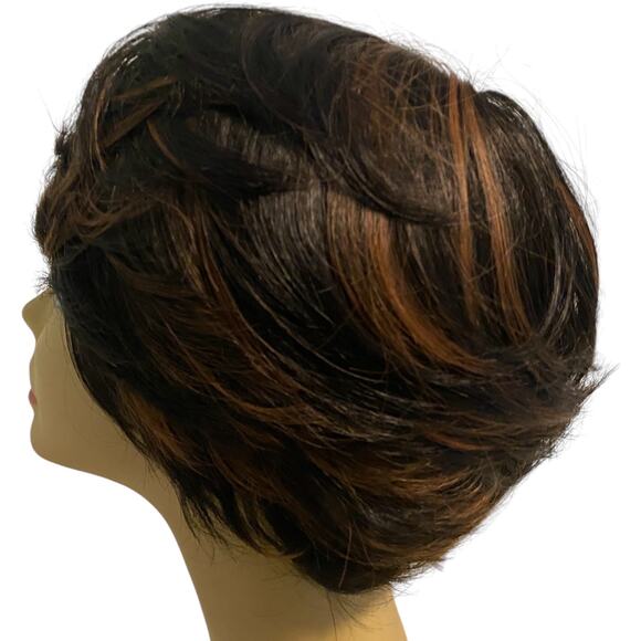 Dark Brown Copper Synthetic Wig for Mature Women - NWT -  A964W - Picture 12 of 12